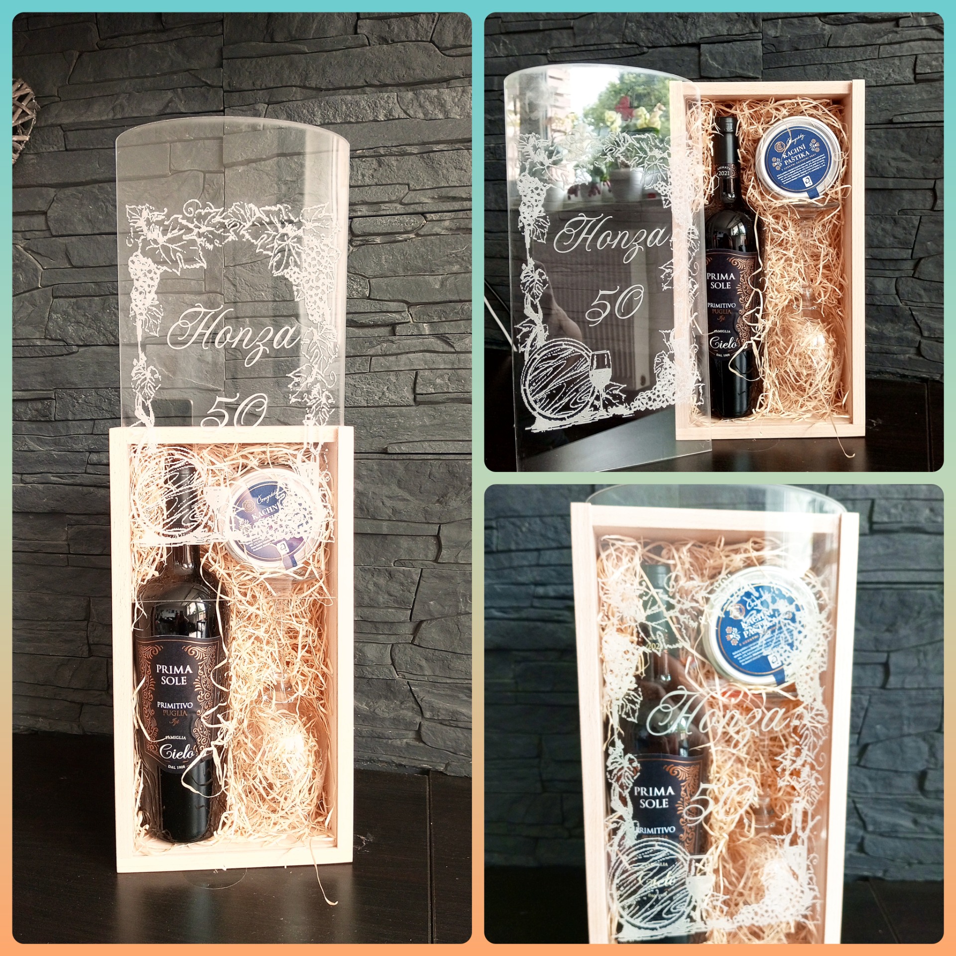 Dárková krabice- pálení do plexiskla